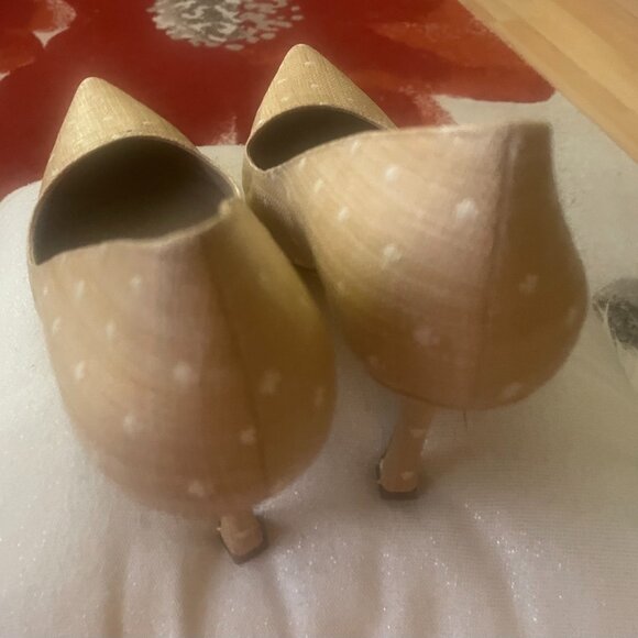 ANN TAYLOR NEW IN BOX-Mila Polka Dot Straw Size 8 - Picture 6 of 7